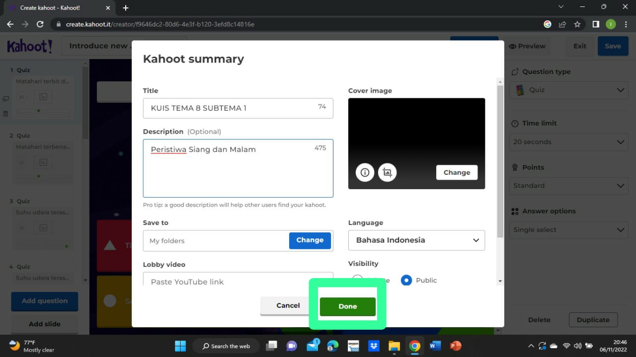 TUTORIAL MEMBUAT KUIS MENGGUNAKAN KAHOOT ISMIYATI ARSYAD