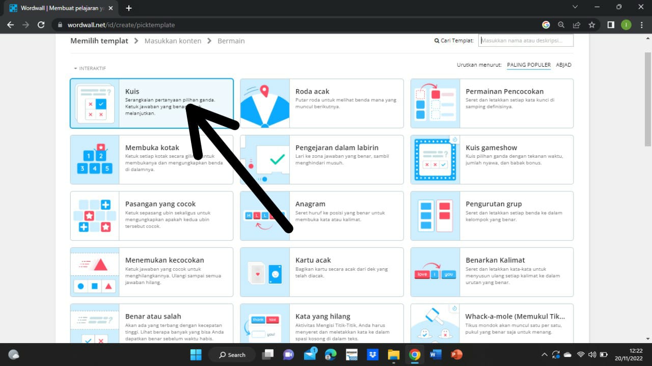 TUTORIAL MEMBUAT KUIS DI WORDWALL - ISMIYATI ARSYAD - UNIVERSITAS ...