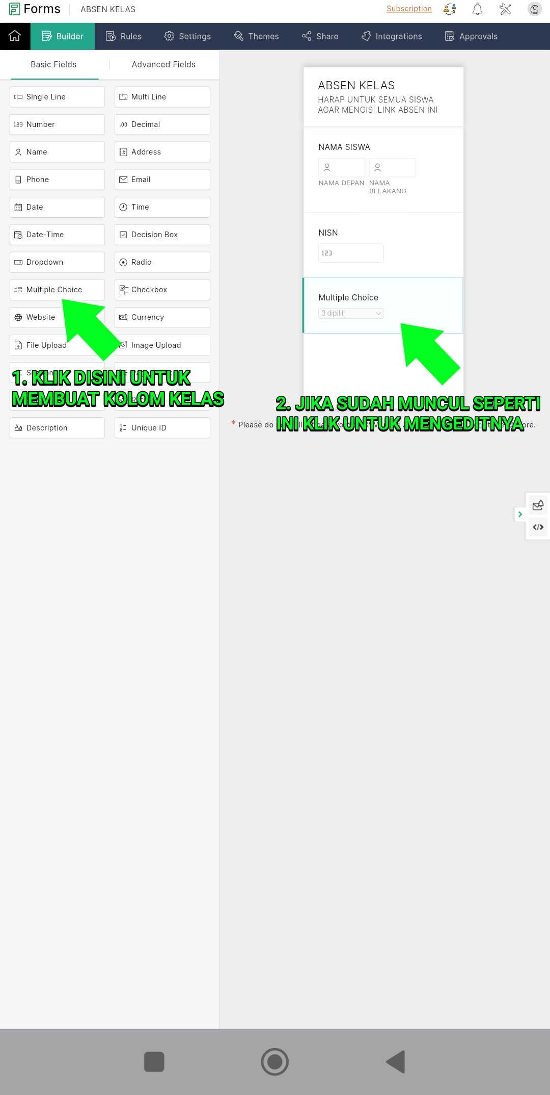 CARA MEMBUAT ABSEN MENGGUNAKAN ZOHO FORM MOH. RAFLY I. MANGGE