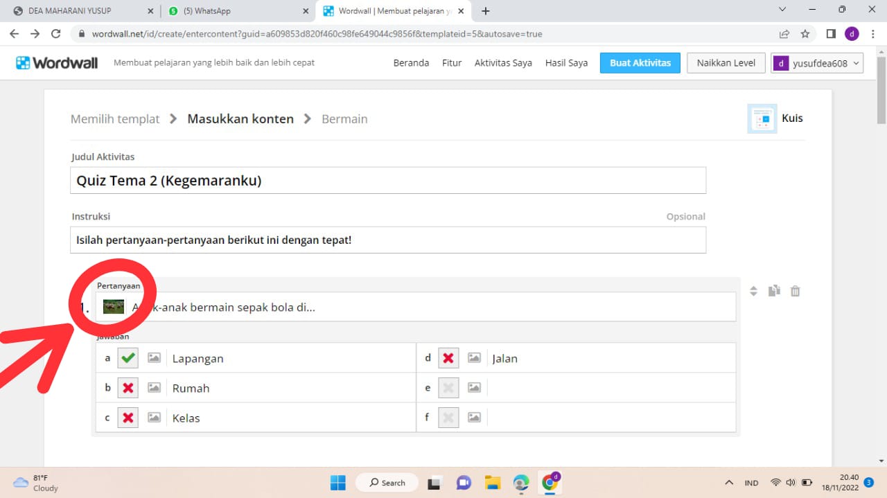 TUTORIAL MEMBUAT QUIZ MENGGUNAKAN WORDWALL - DEA MAHARANI YUSUP ...